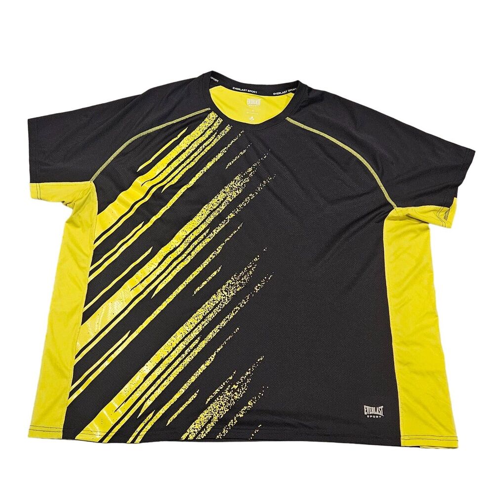 Everlast Sport Men's Short Sleeve Black Casual Pullover Shirt Size 4X
